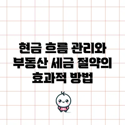 현금 흐름 관리와 부동산 세금 절약의 효과적 방법