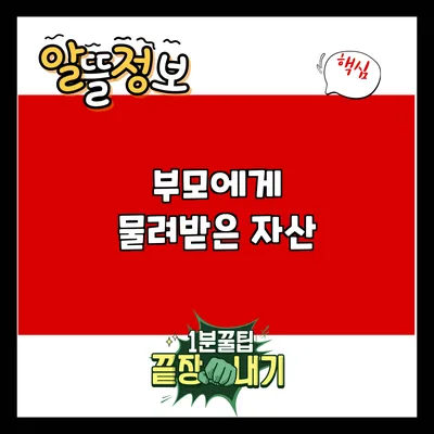 부모에게 물려받은 자산